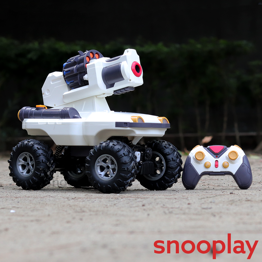 2 in 1 Lunar Range6-14r Remote Controlled Launching Blaster & Tank with Spray Effect (6-14 Years)