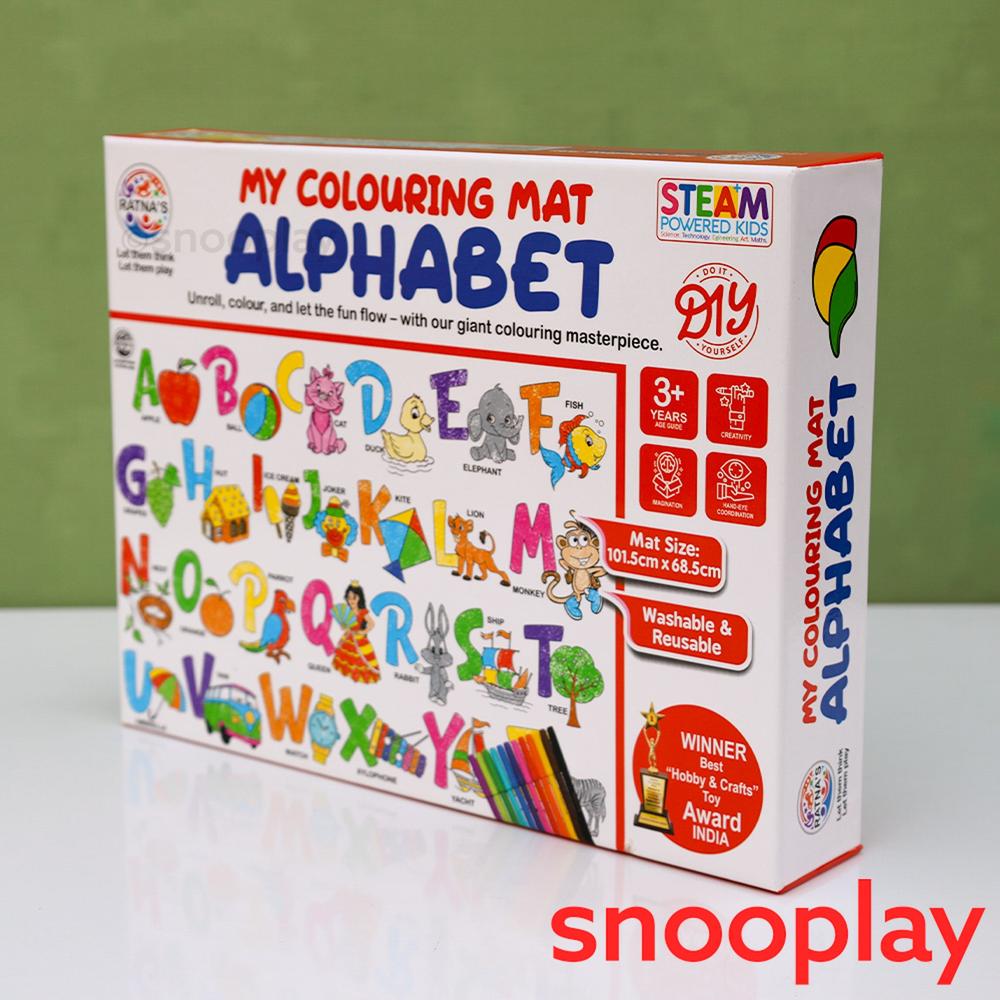 Ratna's Alphabet Theme Washable & Reusable Colouring Mat (3-5 Years)