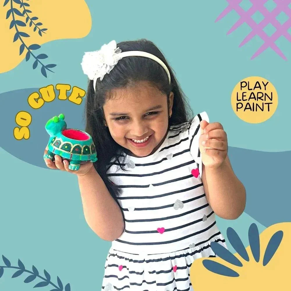 Craftopedia Paint Your Own Turtle Planter | Planter Painting Kit