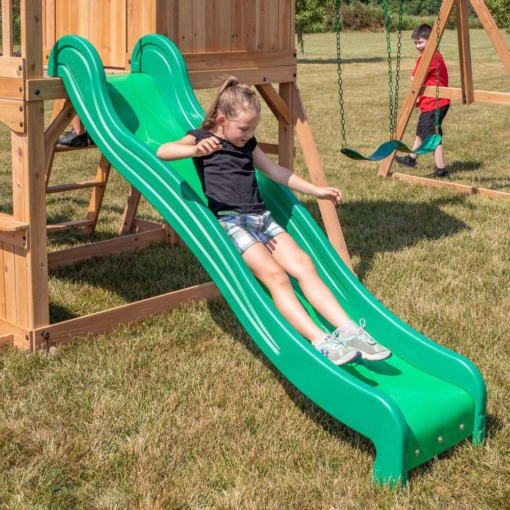 Montpelier Swing Set- Playhouse with Swing, Monkey Bars & Sandbox | Weight - 146.51 Kg (3-10 Years)