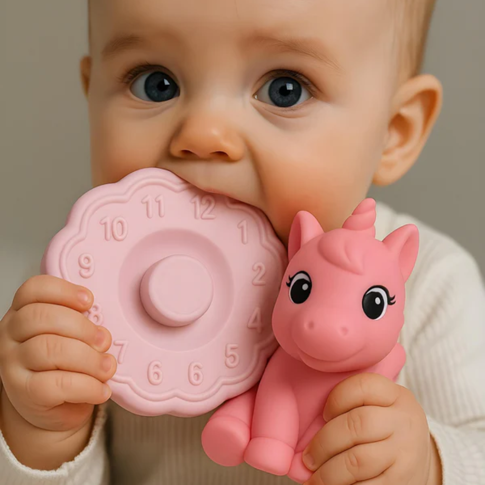 Woot Hoot Ring-A-Roos Soft Stacker with Magical Unicorn - Chewable