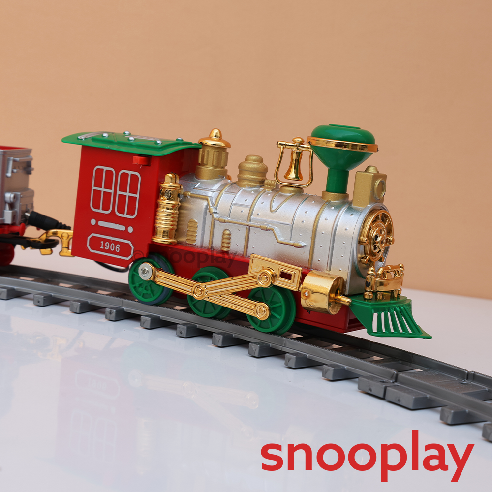 Real Smoke Simulation Train Track Set with Pushback Miniature & Accessories - 19 Pieces (3-8 Years)