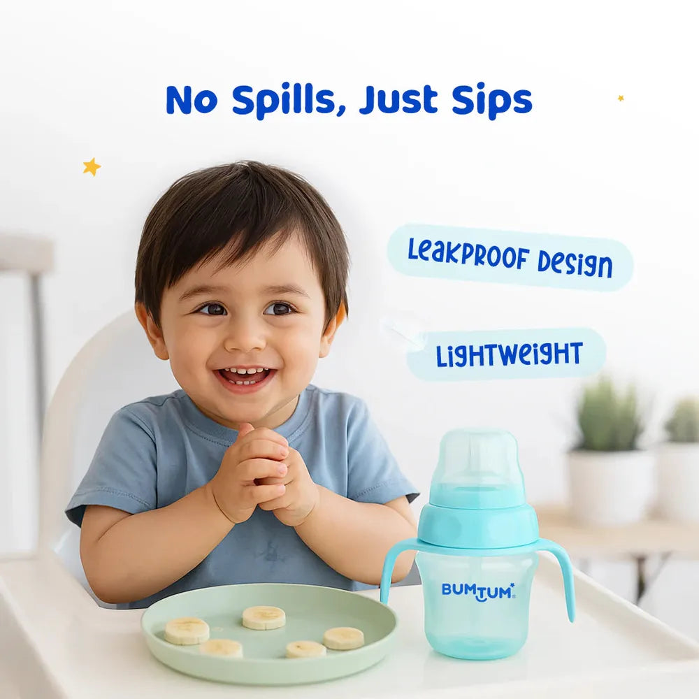 Bumtum Baby Sipper with Silicon Spout and Straw
