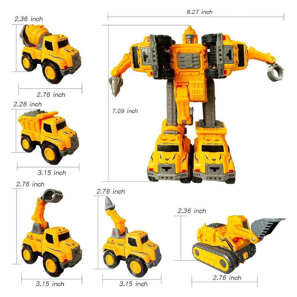 Kidology 5-in-1 Robot Transformer Toy Set