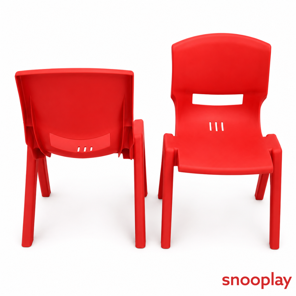 Set of 2 Colorful Plastic Chairs (2-10 Years)