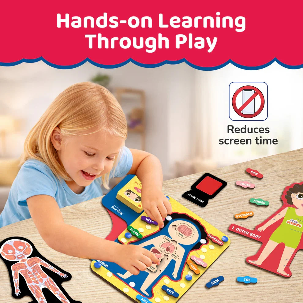 Little Sparks 3-in-1 Human Body Puzzle - 40+ Challenges Puzzle