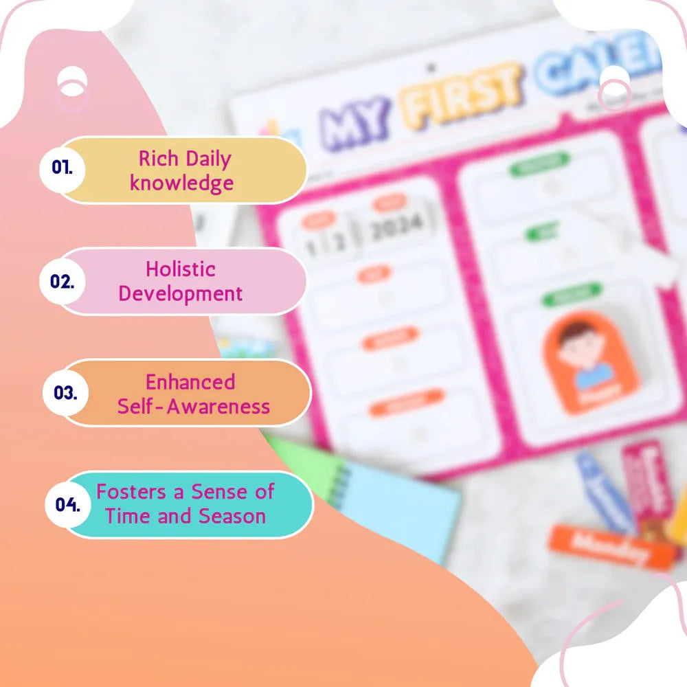 Ilearnngrow My First Home Calendar - Fun & Interactive Calendar for Kids