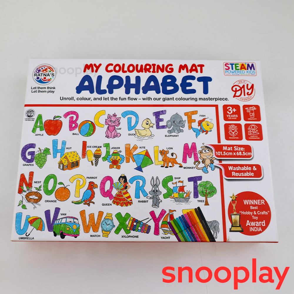 Ratna's Alphabet Theme Washable & Reusable Colouring Mat (3-5 Years)