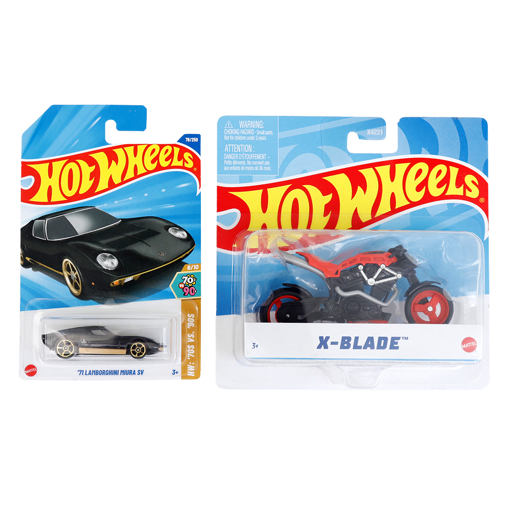 Set of 2 Hot wheels [HW 419] - '71 Lamborghini Miura SV, X-Blade
