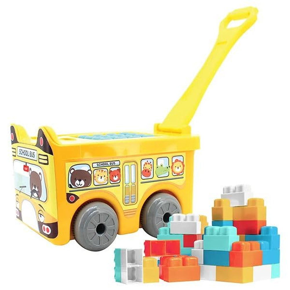 Sunta Toys Premium Quality 2-in-1 Walker & Building Block Toy - 30 Pieces (1.5-3 Years)