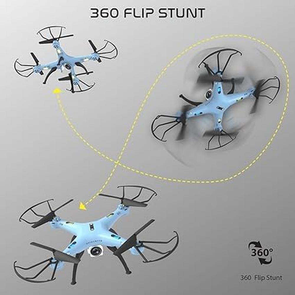 Skymaster Pro Drone with 720P HD Camera | WiFi RC Quadcopter with Altitude Hold, 360° Flips & 3-Speed Control