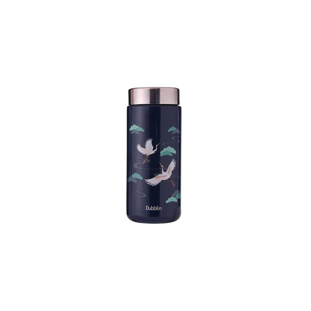 Dubblin Little Insulated Stainless Steel Water Bottle - 200ml | Keeps Water Hot & Cold - Dark Blue