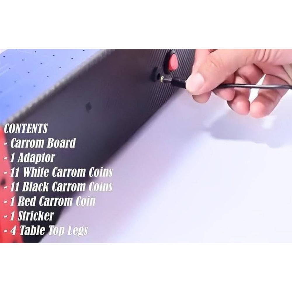 Simarr Air Carrom Game with Adaptor, 23 Carrom Coins & 1 Stricker (5-12 Years)
