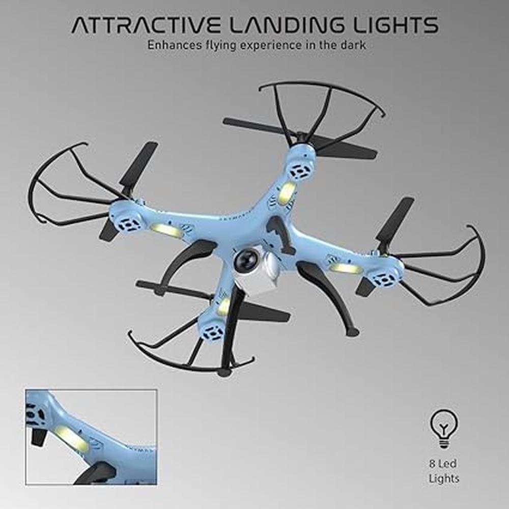 Skymaster Pro Drone with 720P HD Camera | WiFi RC Quadcopter with Altitude Hold, 360° Flips & 3-Speed Control
