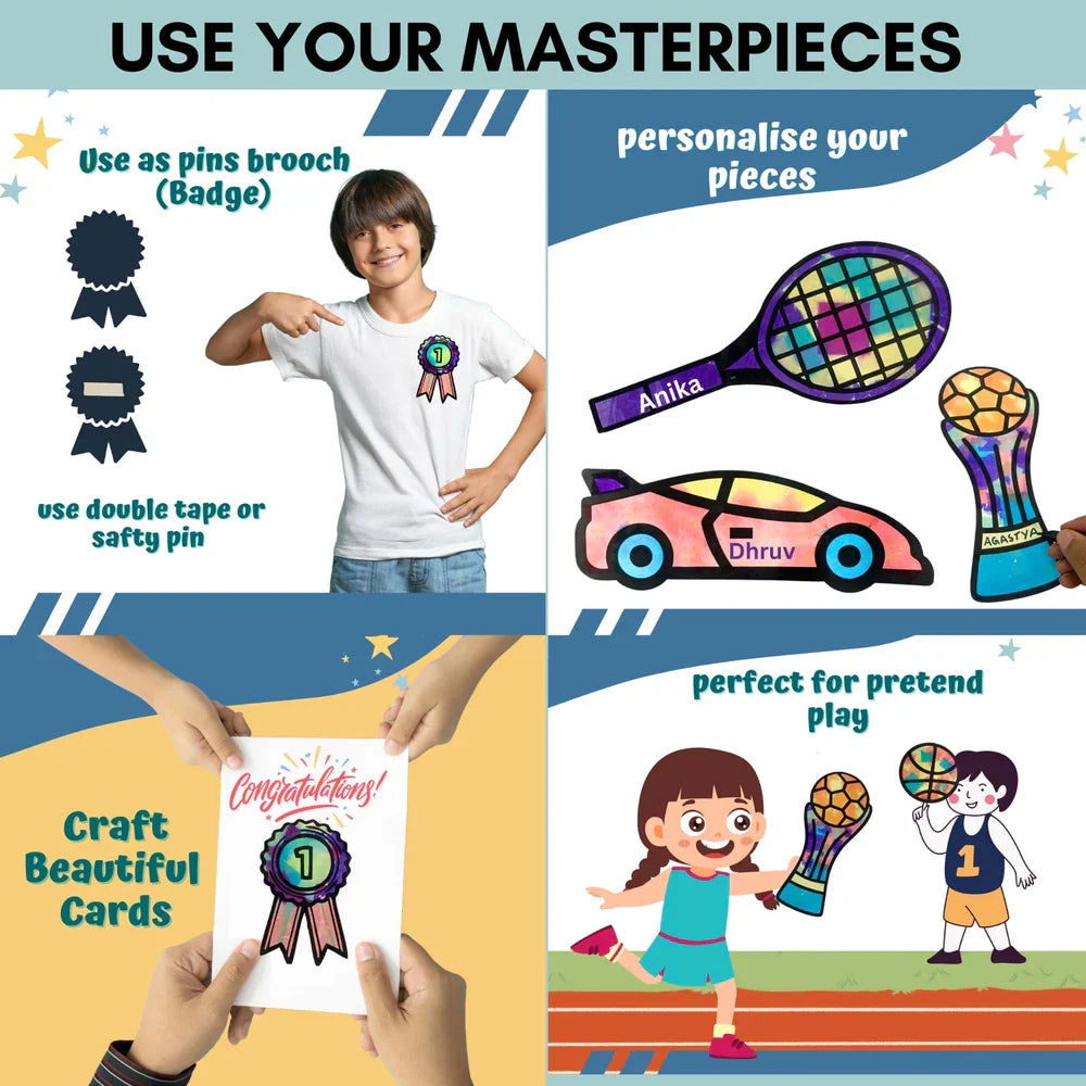Craftopedia The Magical Color Transfer Paper Art and Craft Kit - Sports