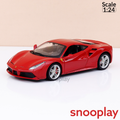 Original Ferrari 488 GTB Licensed Diecast Car | 1:24 Scale (14 Years till Grown Ups)