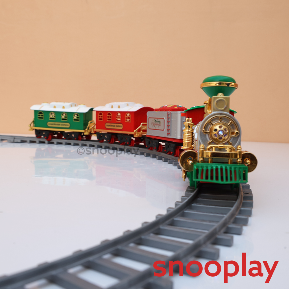 Real Smoke Simulation Train Track Set with Pushback Miniature & Accessories - 19 Pieces (3-8 Years)