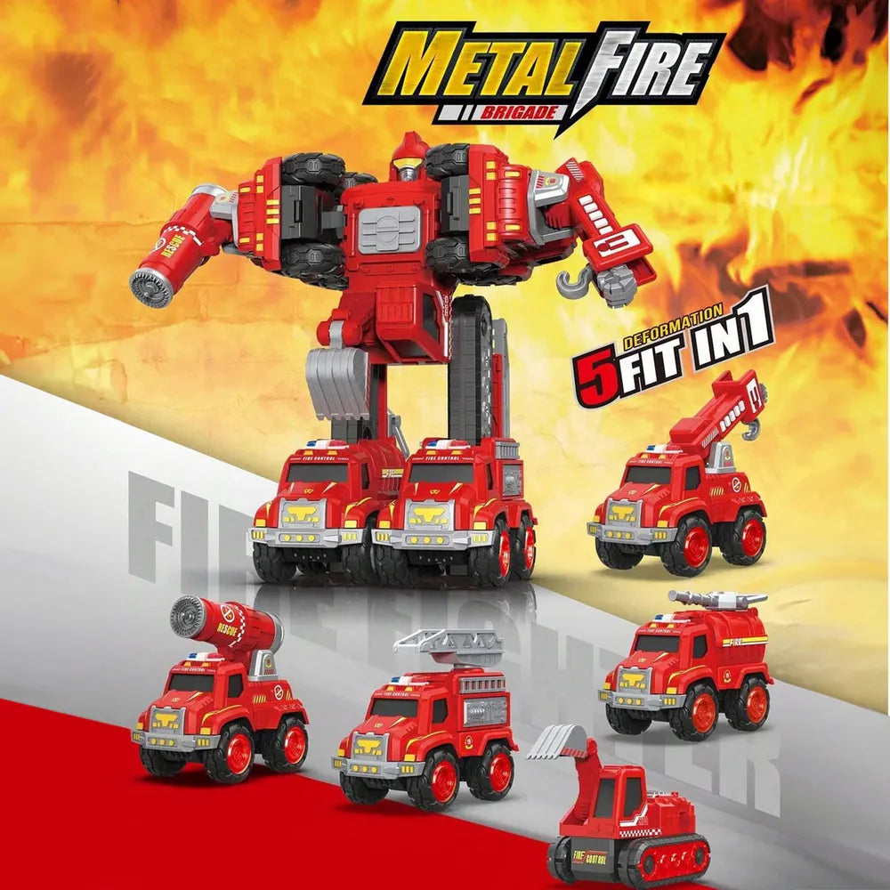 Kidology 5-in-1 Robot Transformer Toy Set