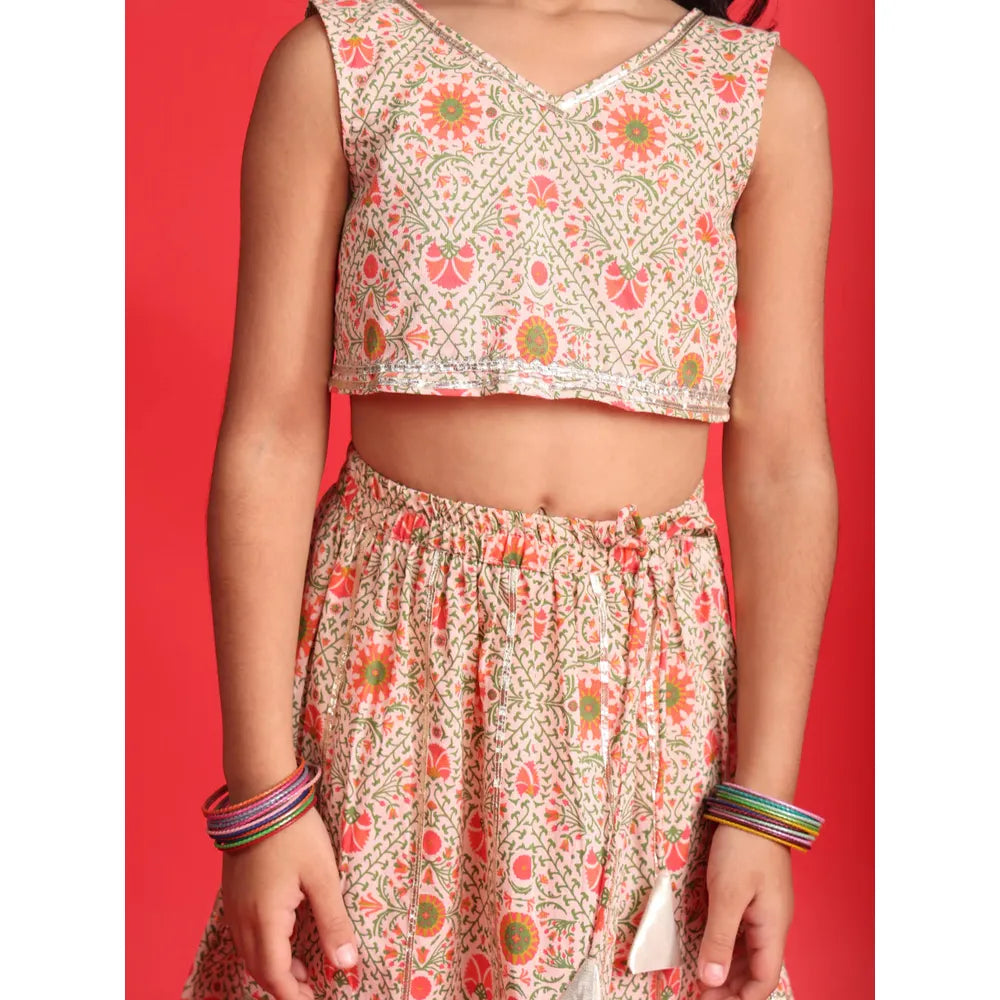Saka Designs Girls Printed Cotton Lightweight Lehenga Choli