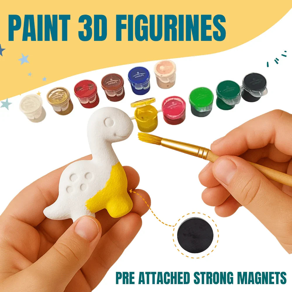Craftopedia DIY Paint Your Own Ceramic 3D Figurines Magnets