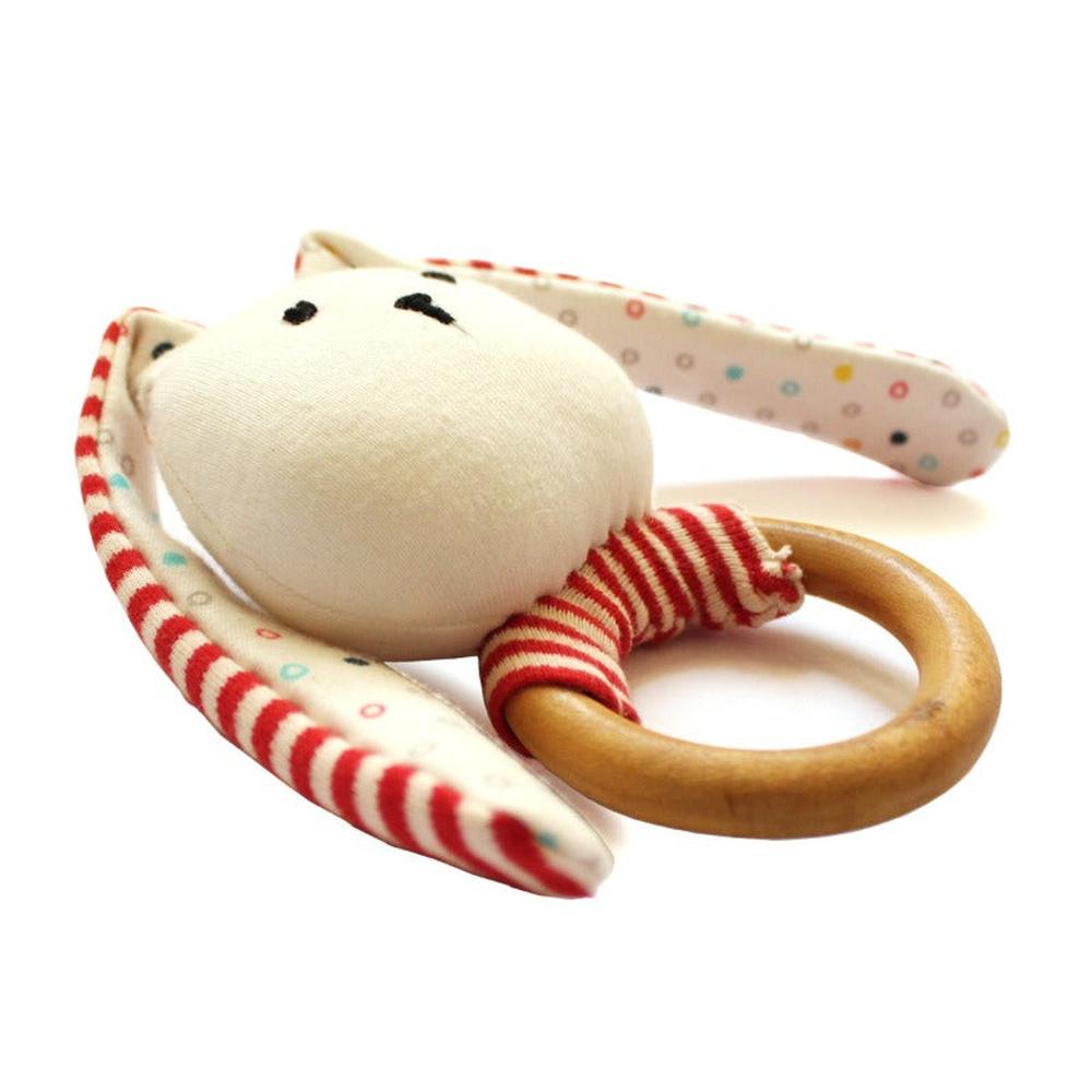 Shumee Striped Bunny Teether & Rattle Ring (6-12 Months)