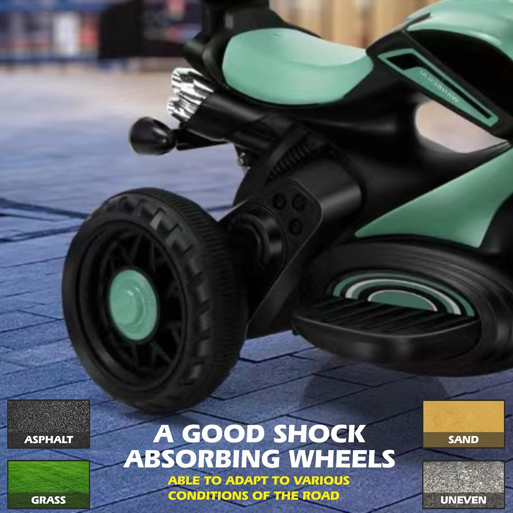 Self Control | Battery Harley Ride-On Bike | 3 Wheel Stability, Music, Headlight, Honk, USB & AUX Slot (2.5-8 Years)