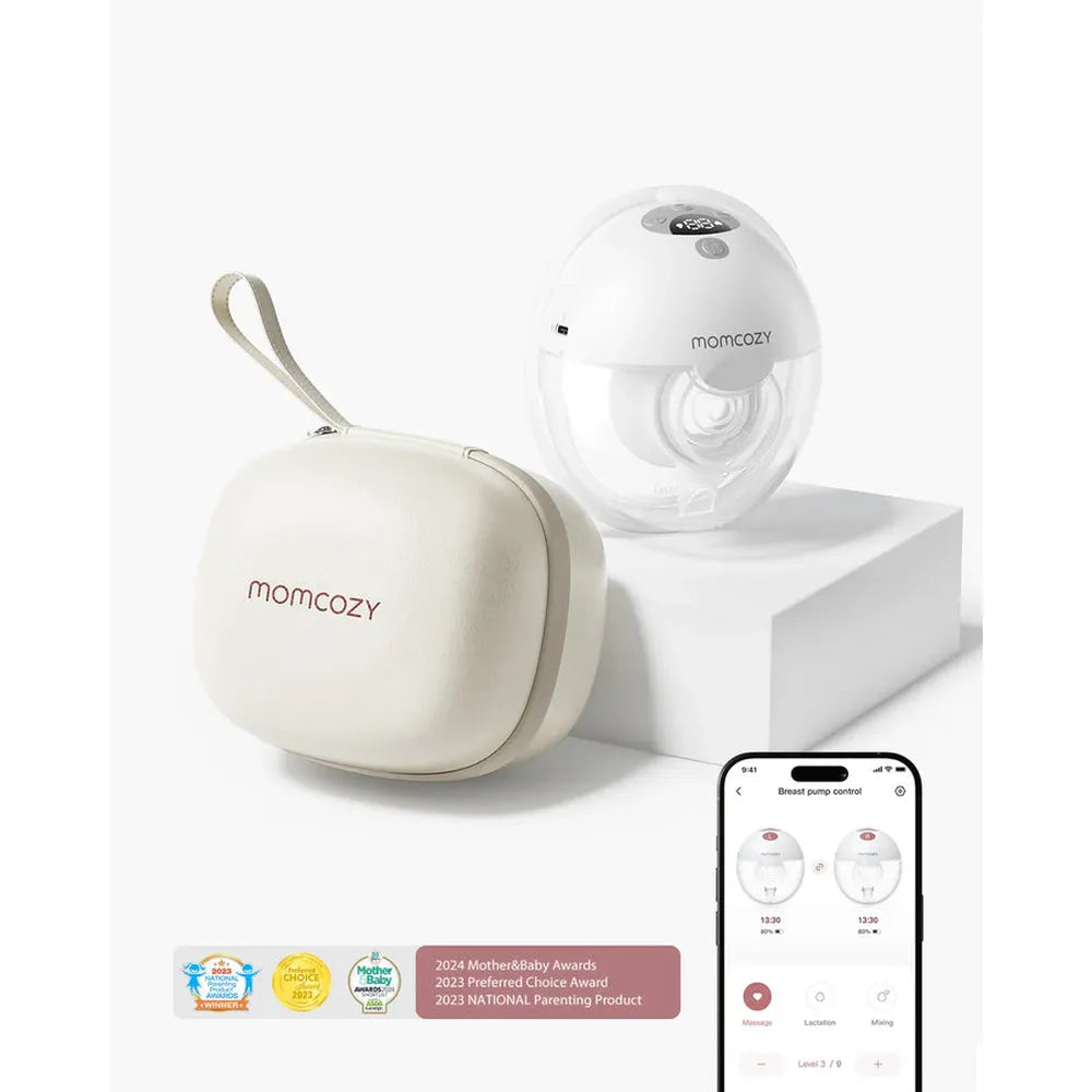 Momcozy M5 Wearable Breast Pump | 3 Modes & 9 Levels Electric Pump, Soft Double-Sealed Flange 24mm
