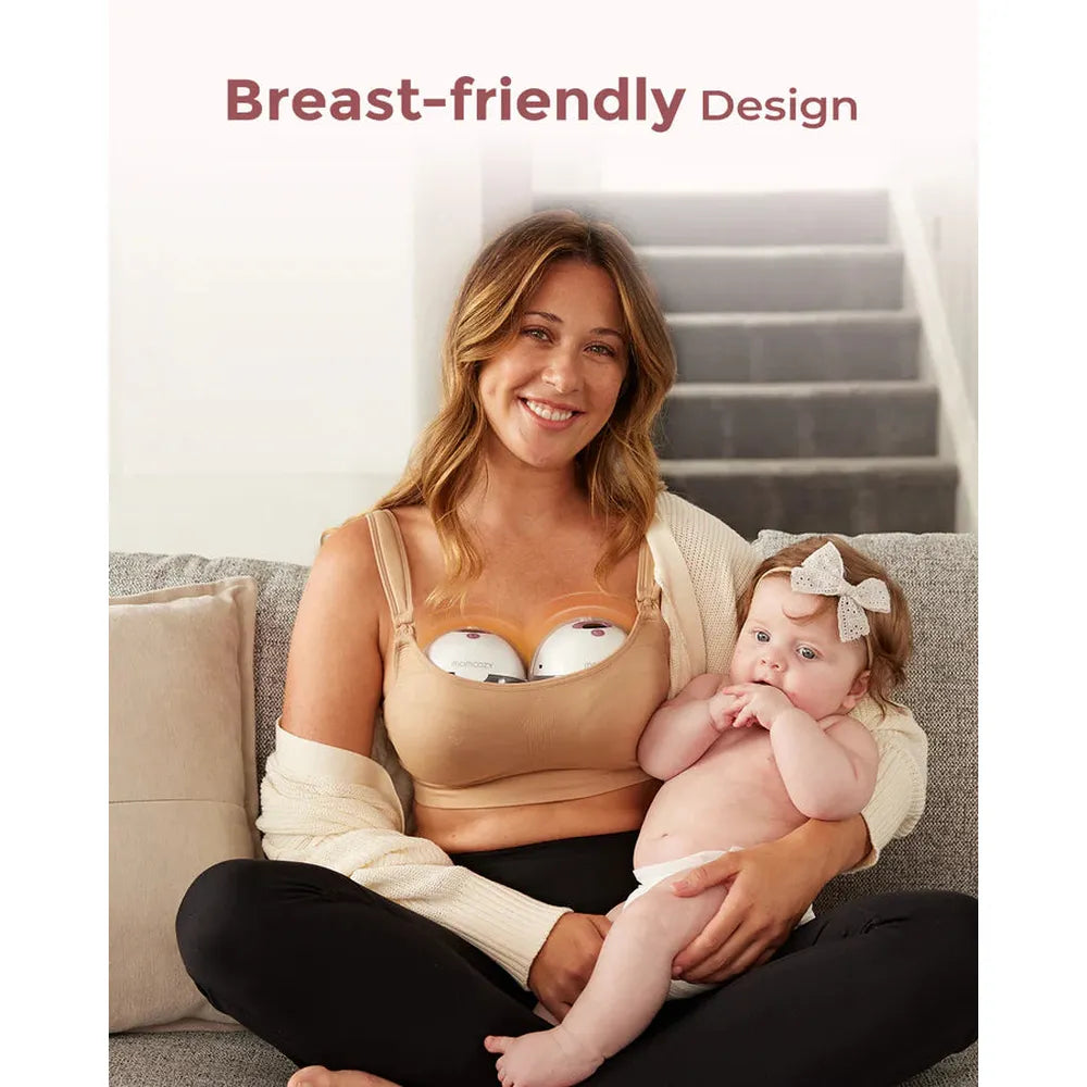 Momcozy M5 Wearable Breast Pump | 3 Modes & 9 Levels Electric Pump, Soft Double-Sealed Flange 24mm