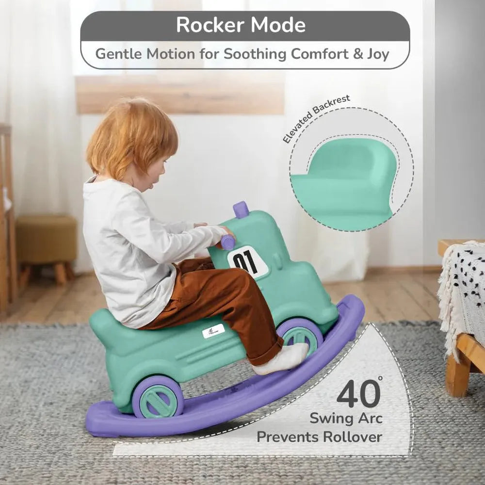 R for Rabbit Rock N Ride 3-in-1 Balance Board Ride On & Rocker for Kids (1-4 Years)