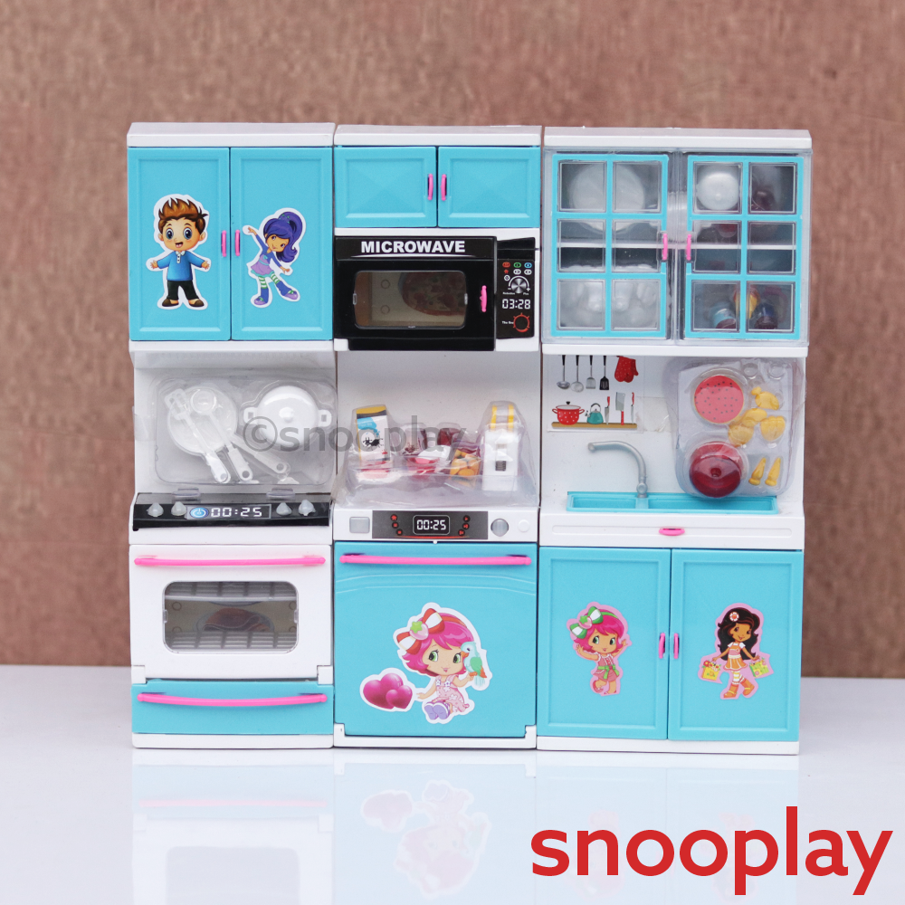 4 Compartments Home Kitchen Pretend Play Set with Light & Music (3-8 Years) | Assorted Colours