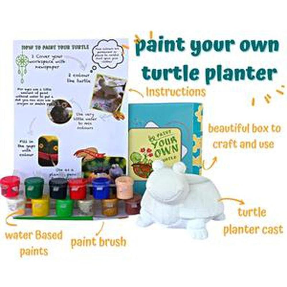 Craftopedia DIY Turtle Planter Art Kit - Paint & Decorate Your Own Planter (4-8 Years)