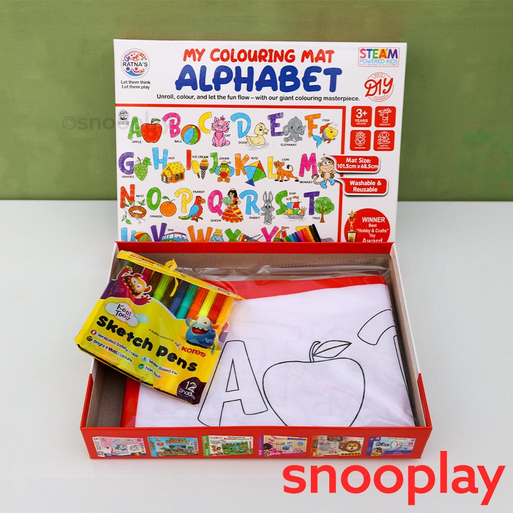 Ratna's Alphabet Theme Washable & Reusable Colouring Mat (3-5 Years)
