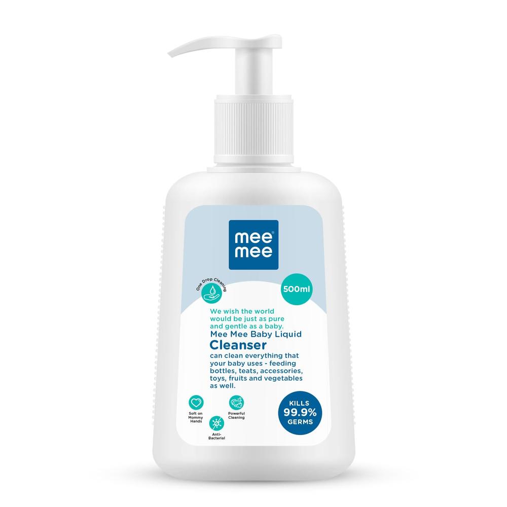Mee Mee Baby Liquid Cleanser - 500ml | Anti-Bacterial Kills 99.9% Germs