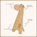 Little Ginnie Giraffe Ruler for Kids - Durable MDF
