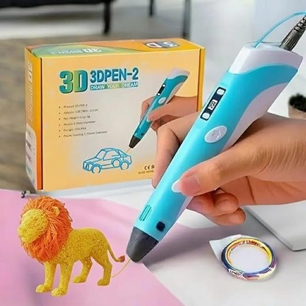 3D Printing Pen with USB Cable | 0.7mm Nozzle Diameter, 1.75mm Plastic Feeding, ABS/PLA Paints | Assorted Colors