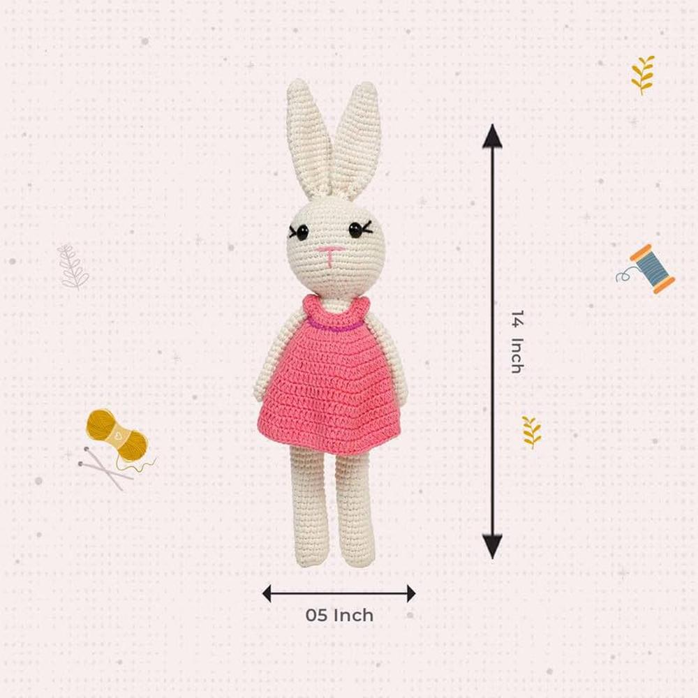 Little Ginnie Bunny Crochet Soft Toy | Handmade & Washable Crochet Doll
