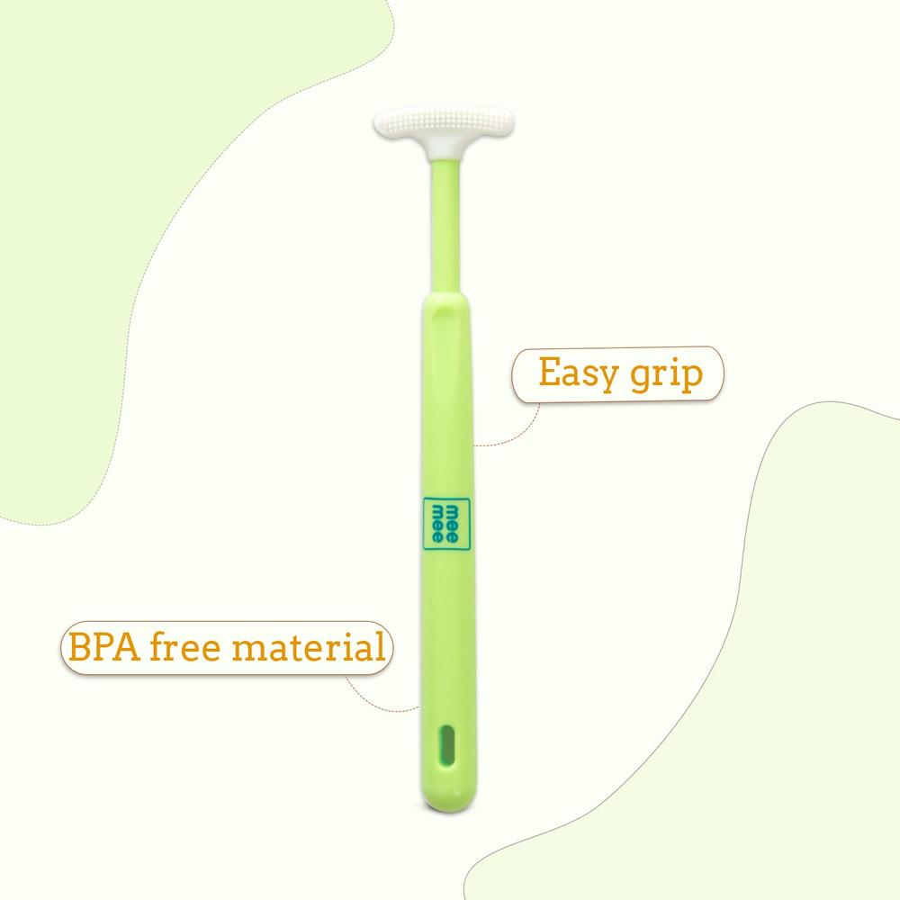 Mee Mee Tongue Cleaner for Baby | Oral Cleaner Toothbrush with Silicone Scraper