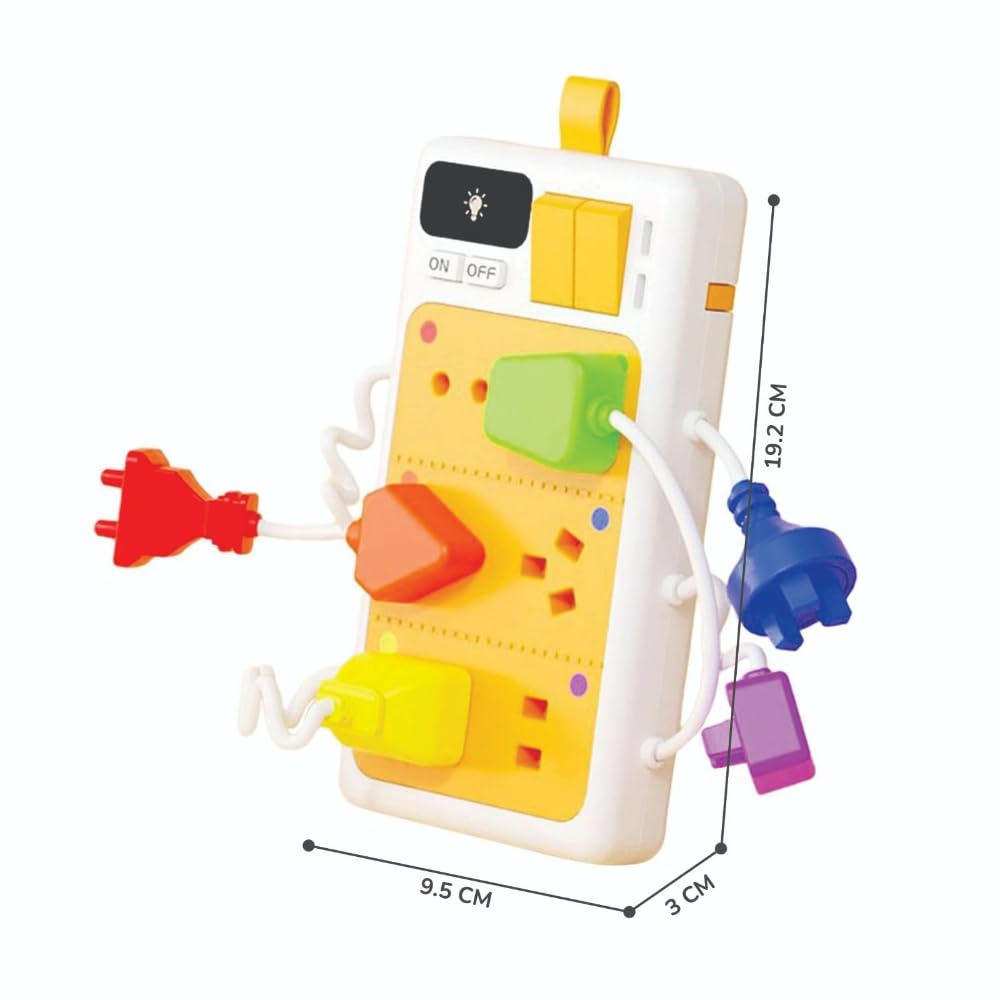 Open Ended Montessori Plug & Play Busy Board with Light & Sounds (1.5-3 Years)