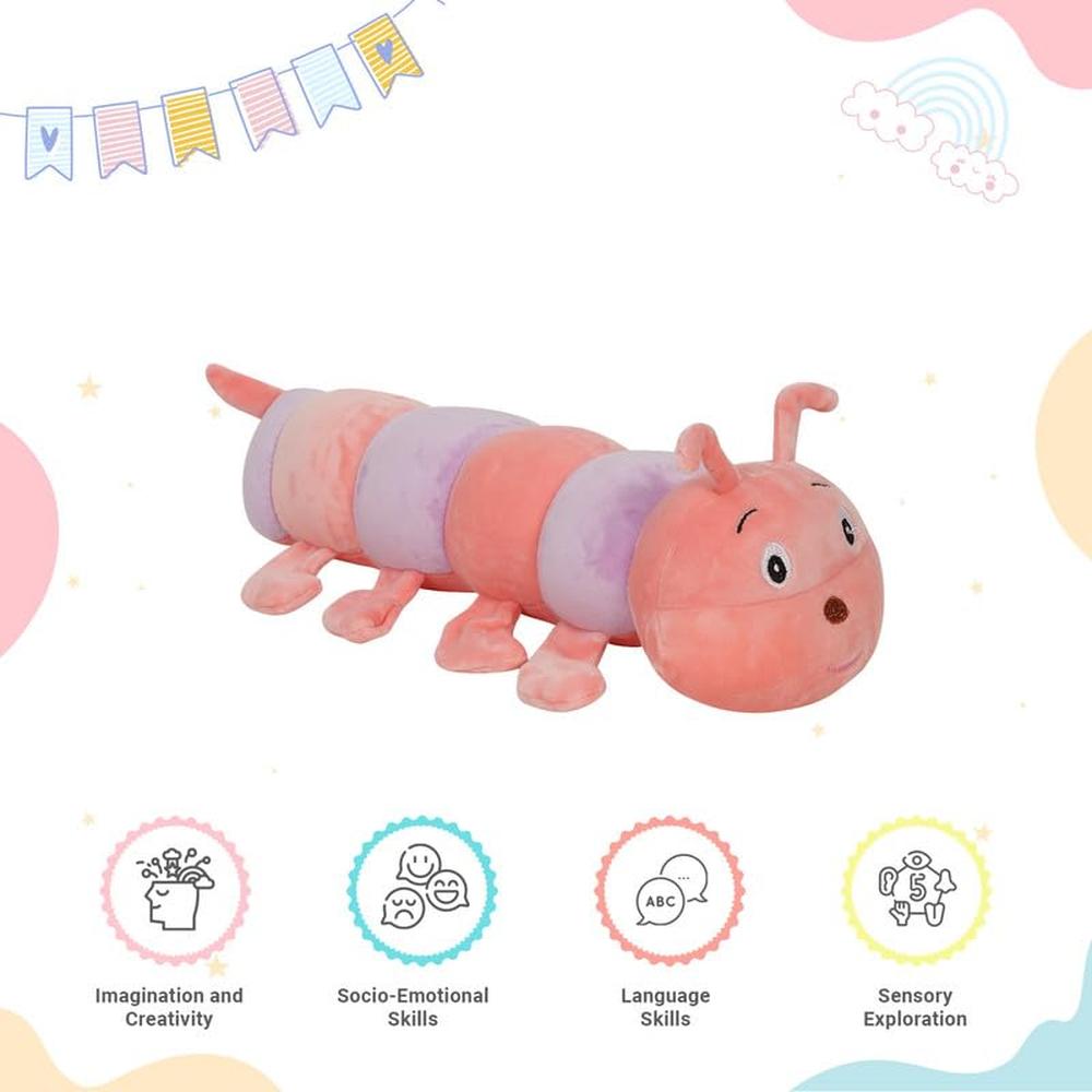 Little Ginnie Caterpillar Soft Toy for Kids - 35.56 cm