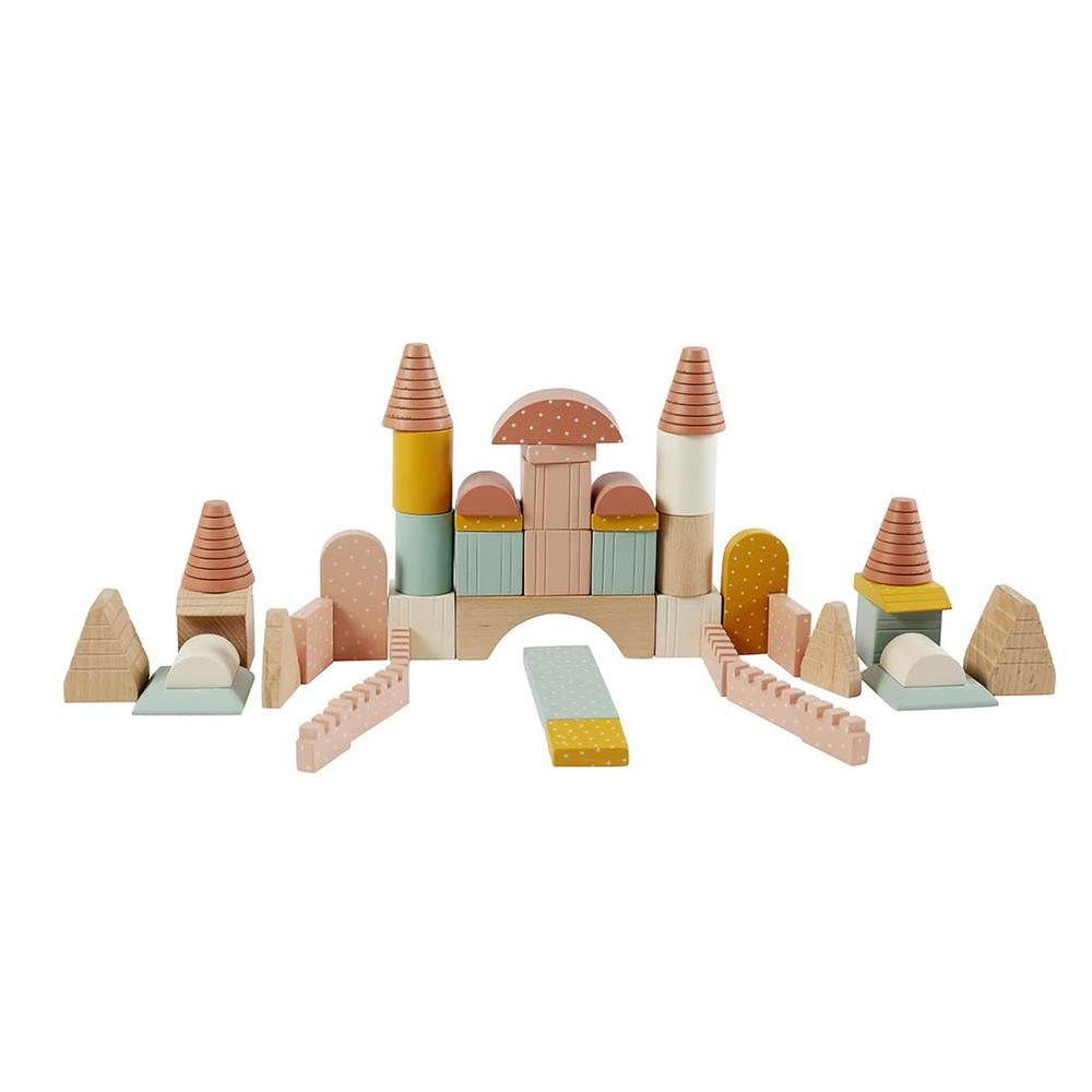 Little Ginnie DIY Wooden Castle Building Blocks - 45 Pieces | Woodland Wonder