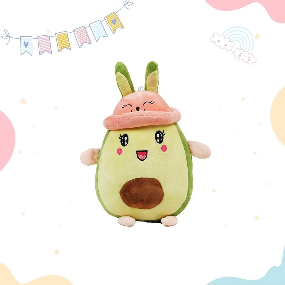 Little Ginnie Avocado Rabbit Soft Toy - 35.56 cm | Cuddling & Sensory Development