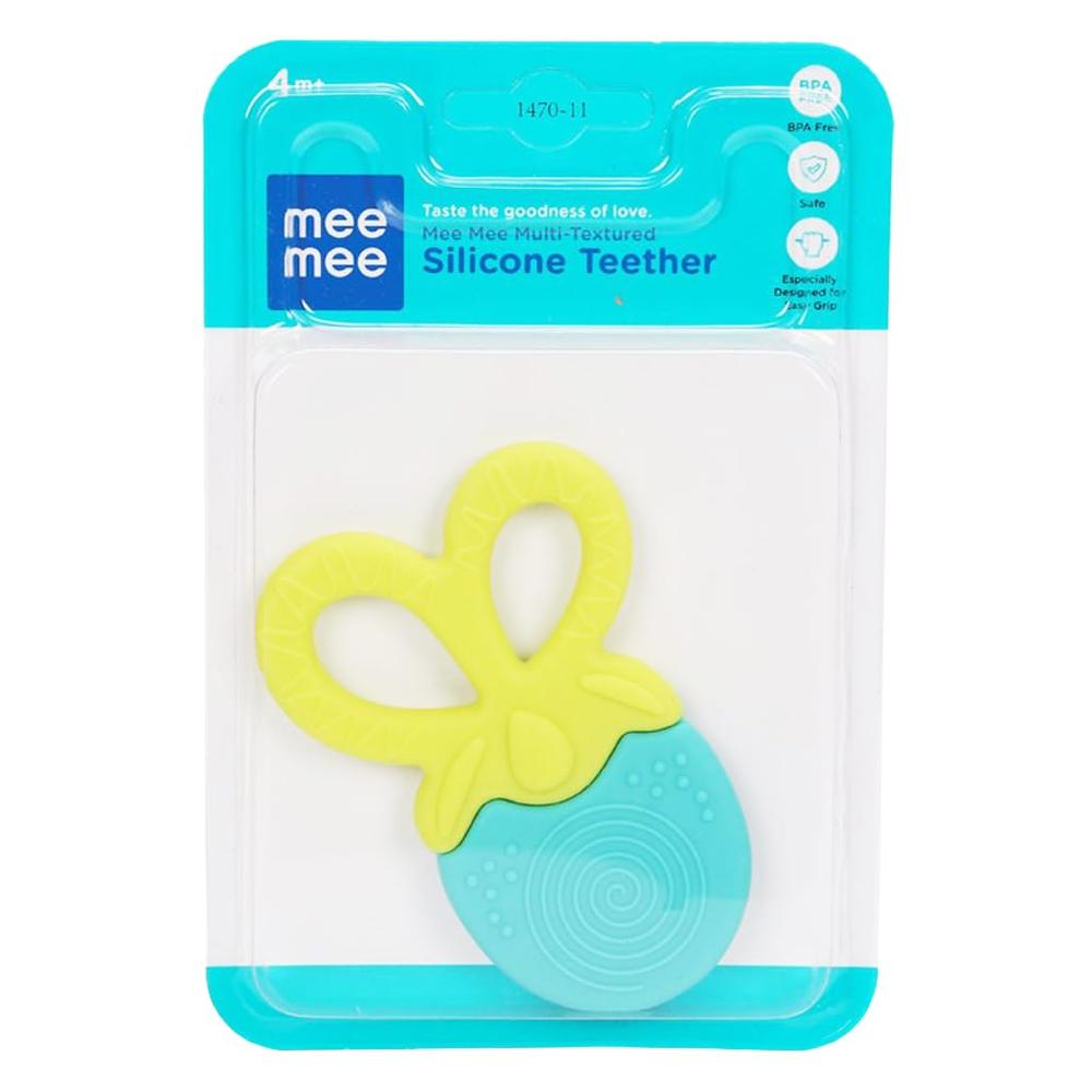 Mee Mee Multi Textured Silicone Teether Comforter - MM-1470-11BLU