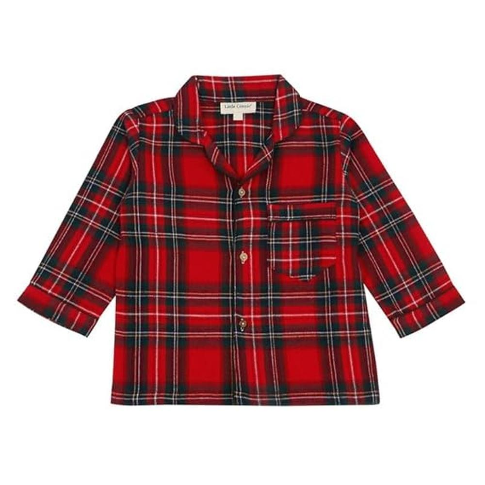 Little Ginnie Cotton Night Suit Pajama Set | Red and Blue