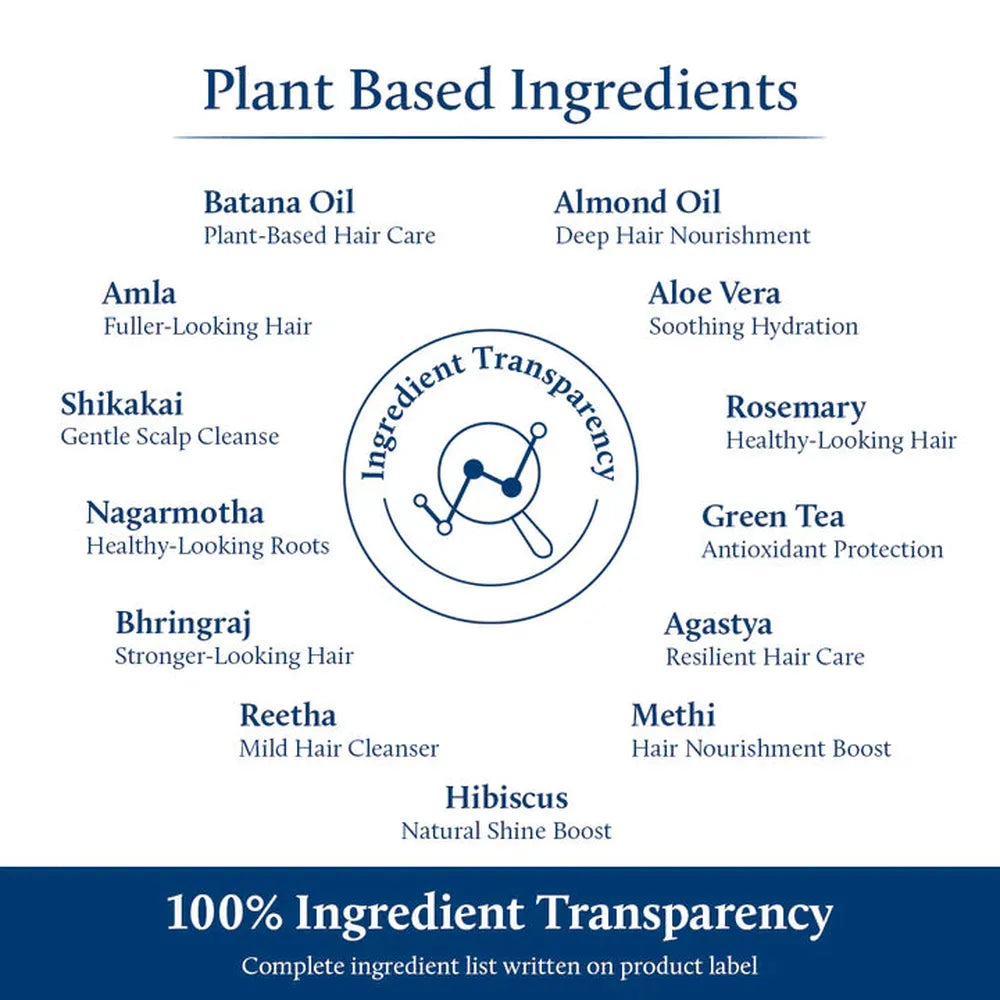 Blue Nectar Batana & Almond Hair Shampoo for Hair Growth (17 Herbs) - 200ml