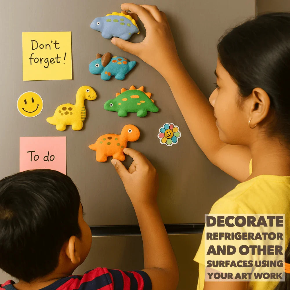 Craftopedia DIY Paint Your Own Ceramic 3D Figurines Magnets