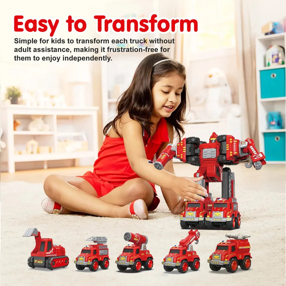 Kidology 5-in-1 Robot Transformer Toy Set