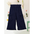 Saka Designs Navy Blue Flare Pants for Girls
