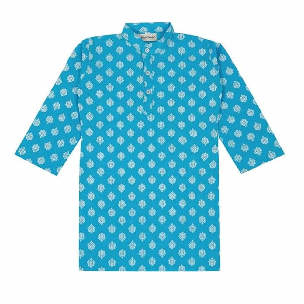Little Ginnie Cotton Dhoti Kurta Set for Baby Boy | Multicolor Ethnic Wear | Deep Blue