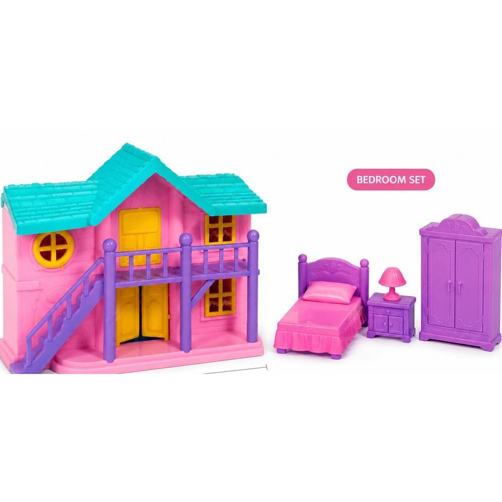 Lovely Funny Doll House Play Set with Furniture - Small (3-7 Years)