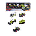 Set of 5 Licensed Majorette Diecast Cars (Farm) - Claas Arion 660, Claas Xerion 5000, Claas Torion 956-537 Sinus, Volkswagen ID. Buzz, Farm trailer